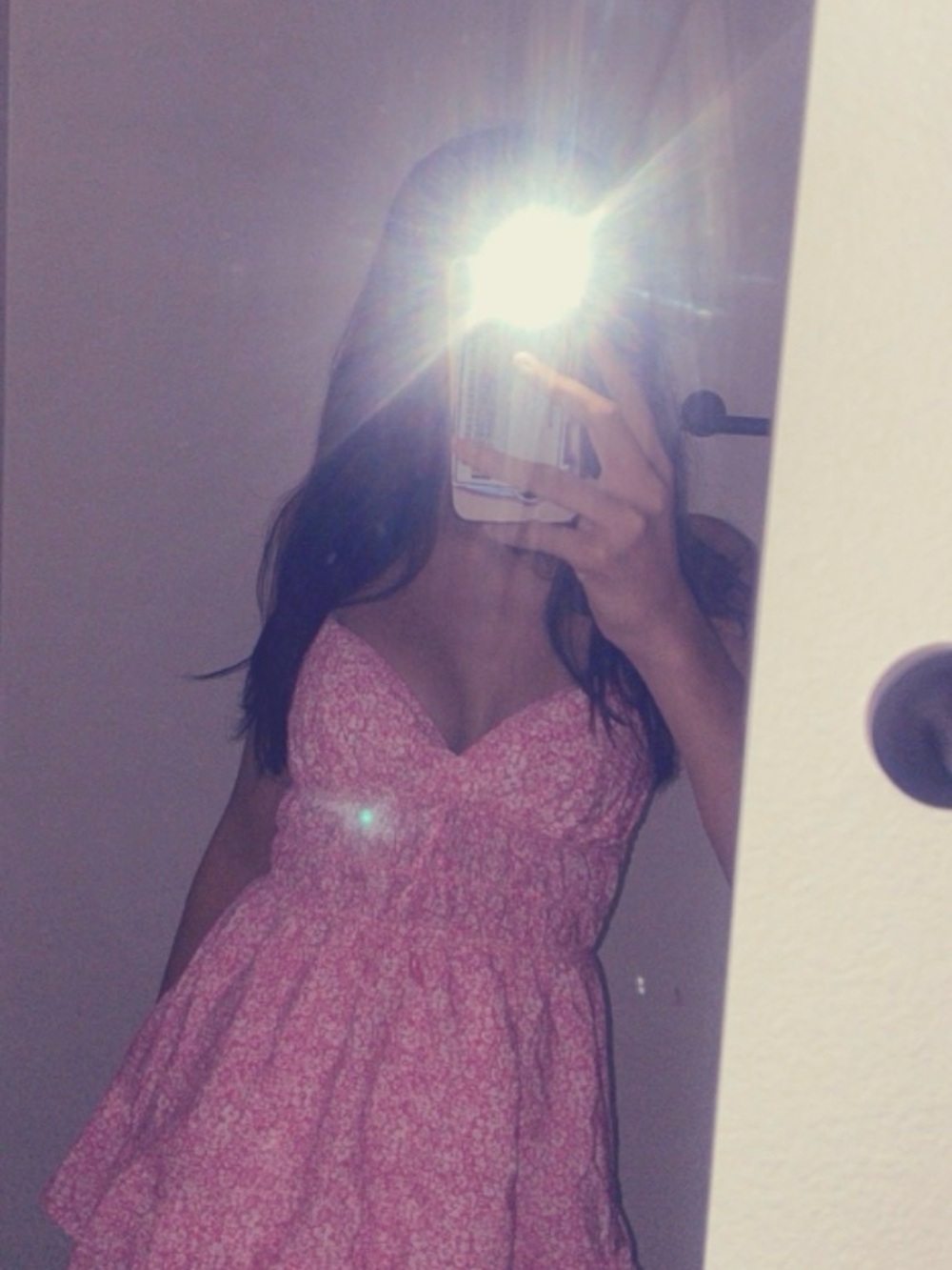 Pink Floral mini dress with built in shorts